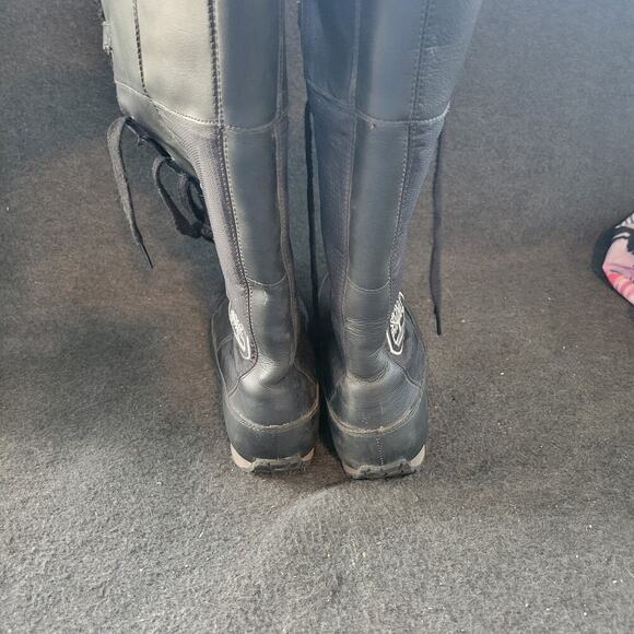 Timberland Grammercy Tall Leather Black Boots Fur Waterproof Winter Size 9 - Picture 3 of 15